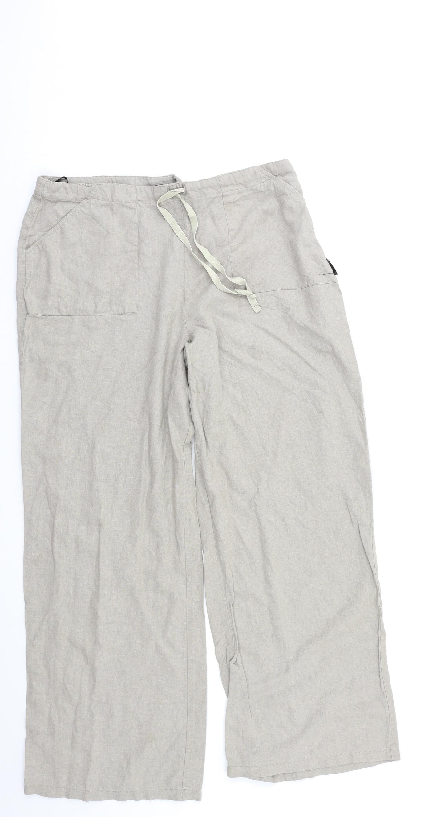 Dorothy Perkins Womens Beige   Trousers  Size 16 L25 in