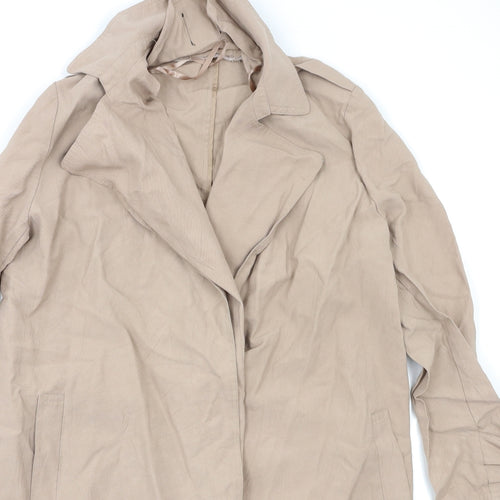 New Look Womens Beige   Trench Coat Coat Size 14
