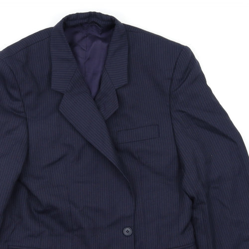 Preworn Mens Blue Striped  Jacket Blazer Size M