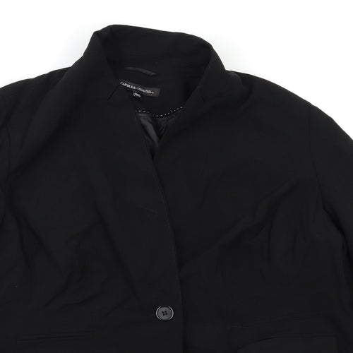 Capsule Womens Black   Jacket Blazer Size 22
