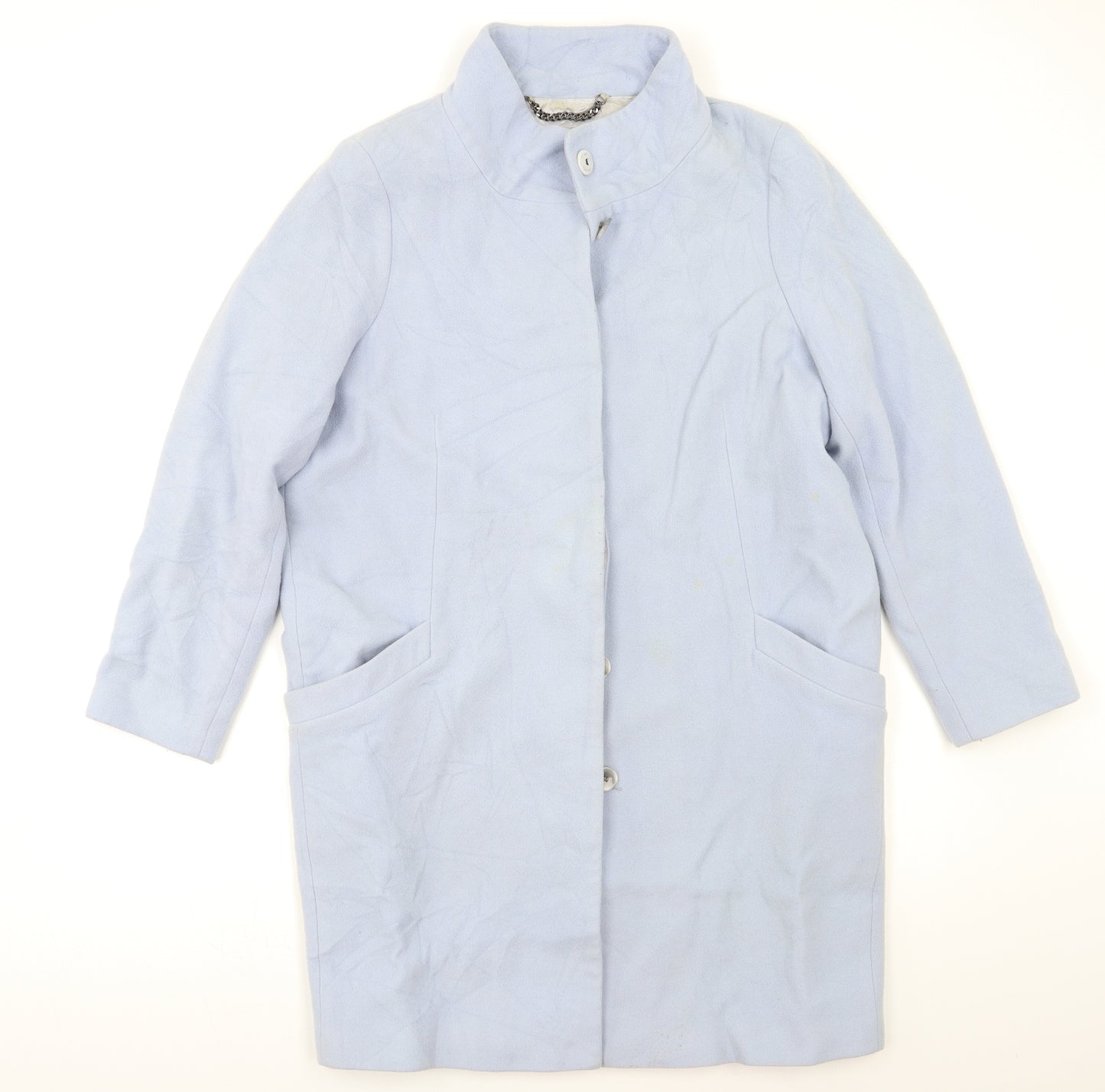 PURE Collection Womens Blue   Overcoat Coat Size 16