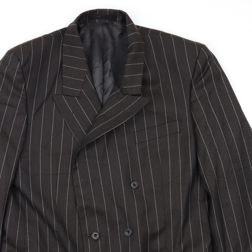 Daniel Copping Mens Black Striped  Jacket Blazer Size L