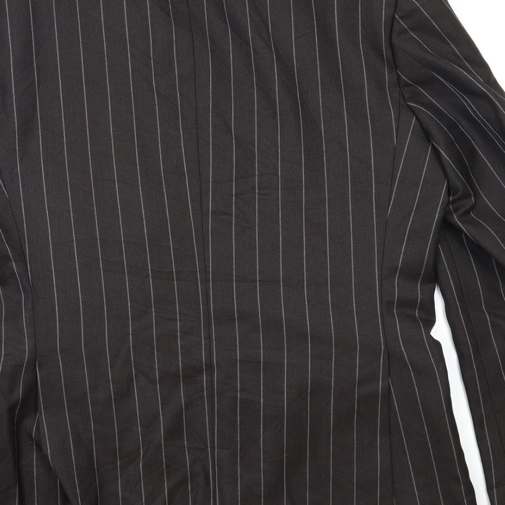 Daniel Copping Mens Black Striped  Jacket Blazer Size L