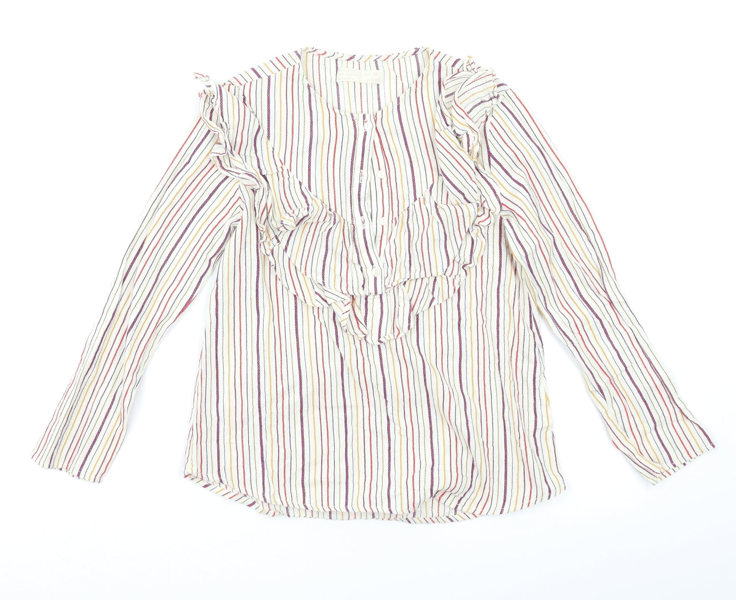Zara Girls Multicoloured Striped  Basic Button-Up Size 10 Years
