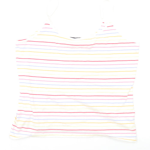 M&S Womens Multicoloured Striped  Basic Tank Size 18