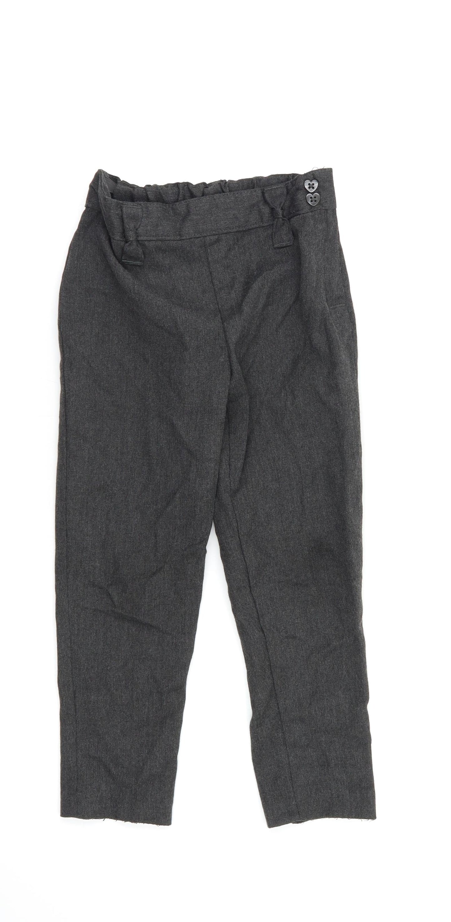 Preworn Girls Grey   Dress Pants Trousers Size 4-5 Years
