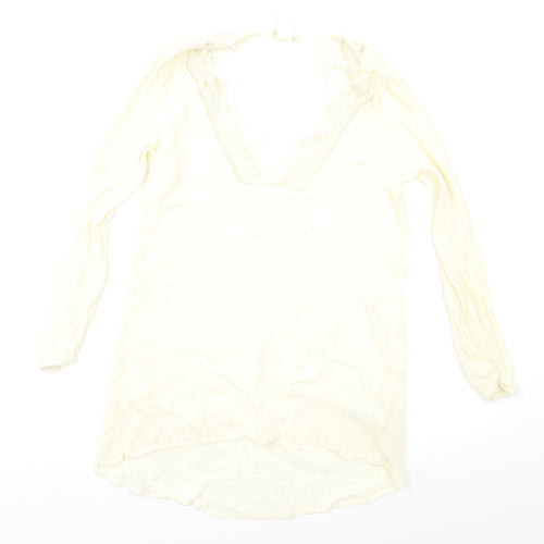 H&M Womens Ivory   Basic Blouse Size 8