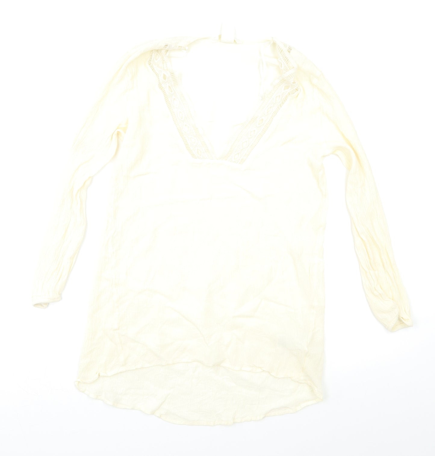 H&M Womens Ivory   Basic Blouse Size 8