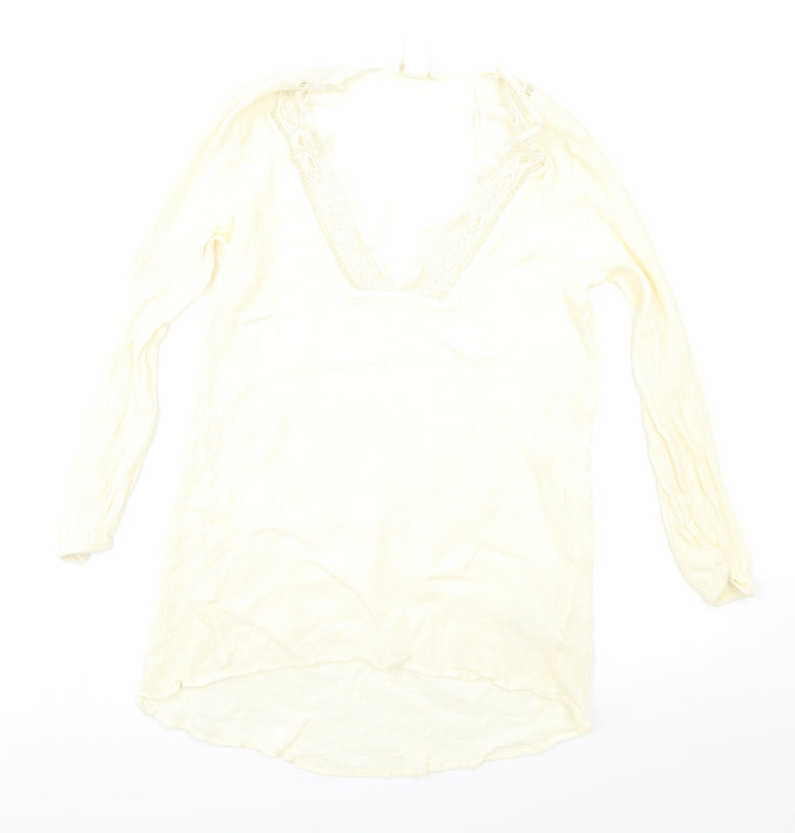 H&M Womens Ivory   Basic Blouse Size 8
