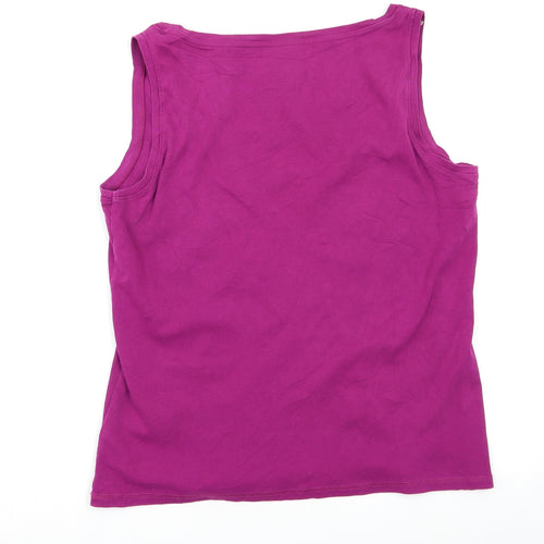 Pure cotton Womens Purple   Basic Tank Size 18