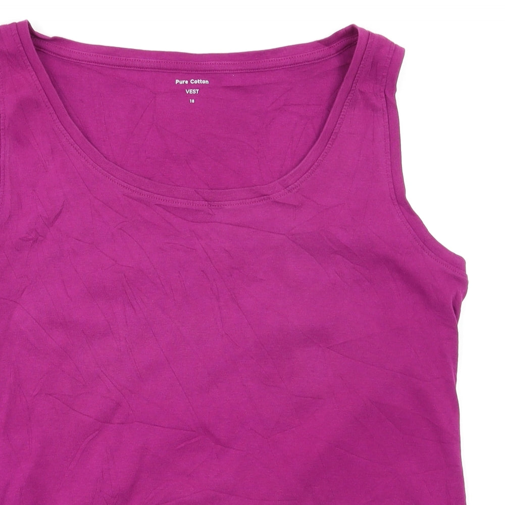 Pure cotton Womens Purple   Basic Tank Size 18