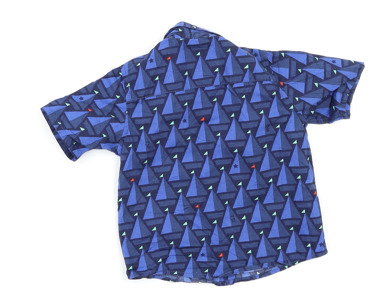 NEXT Baby Blue Geometric  Basic Button-Up Size 9-12 Months