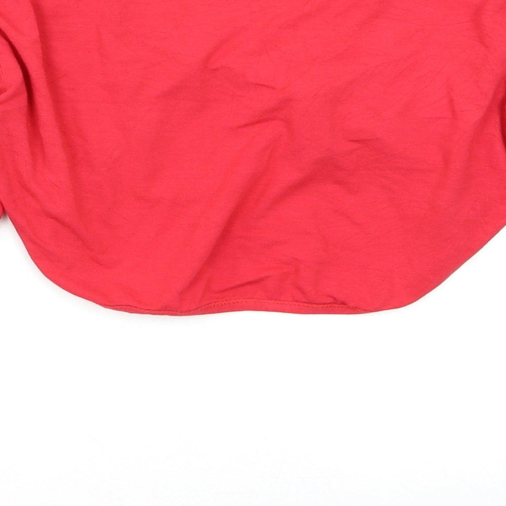 Preworn Womens Red   Cropped Blouse Size S  - Shrug
