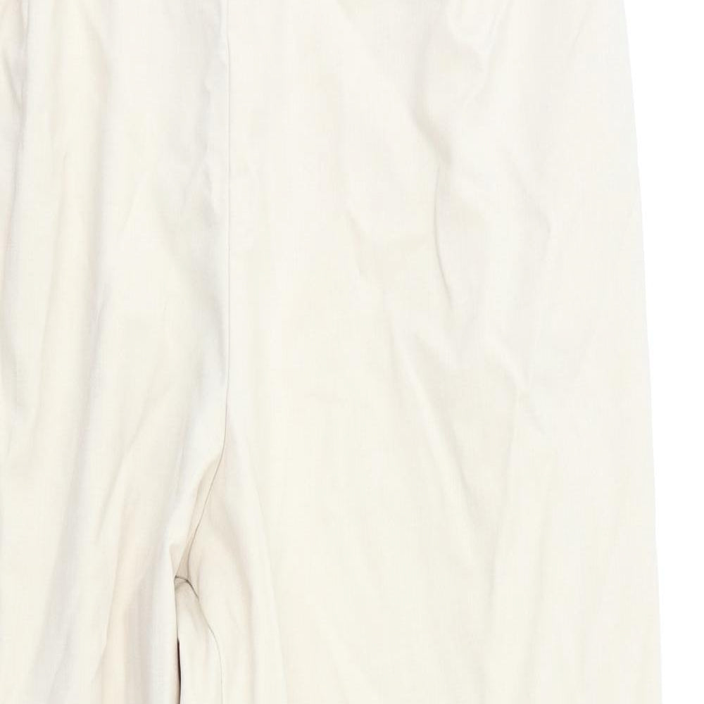 M&S Womens Ivory   Dress Pants Trousers Size 18 L24 in