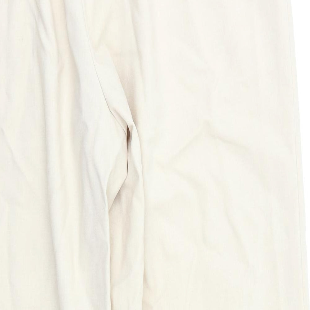 M&S Womens Ivory   Dress Pants Trousers Size 18 L24 in