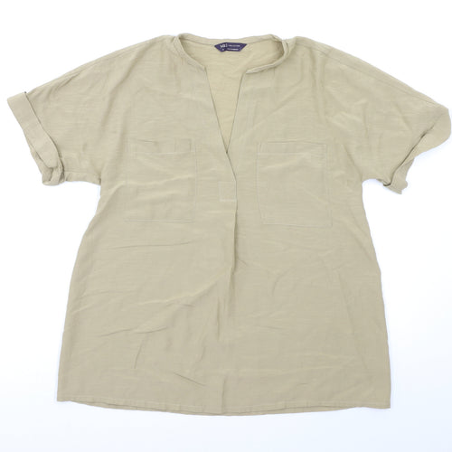 M&S Womens Beige   Basic Blouse Size 12