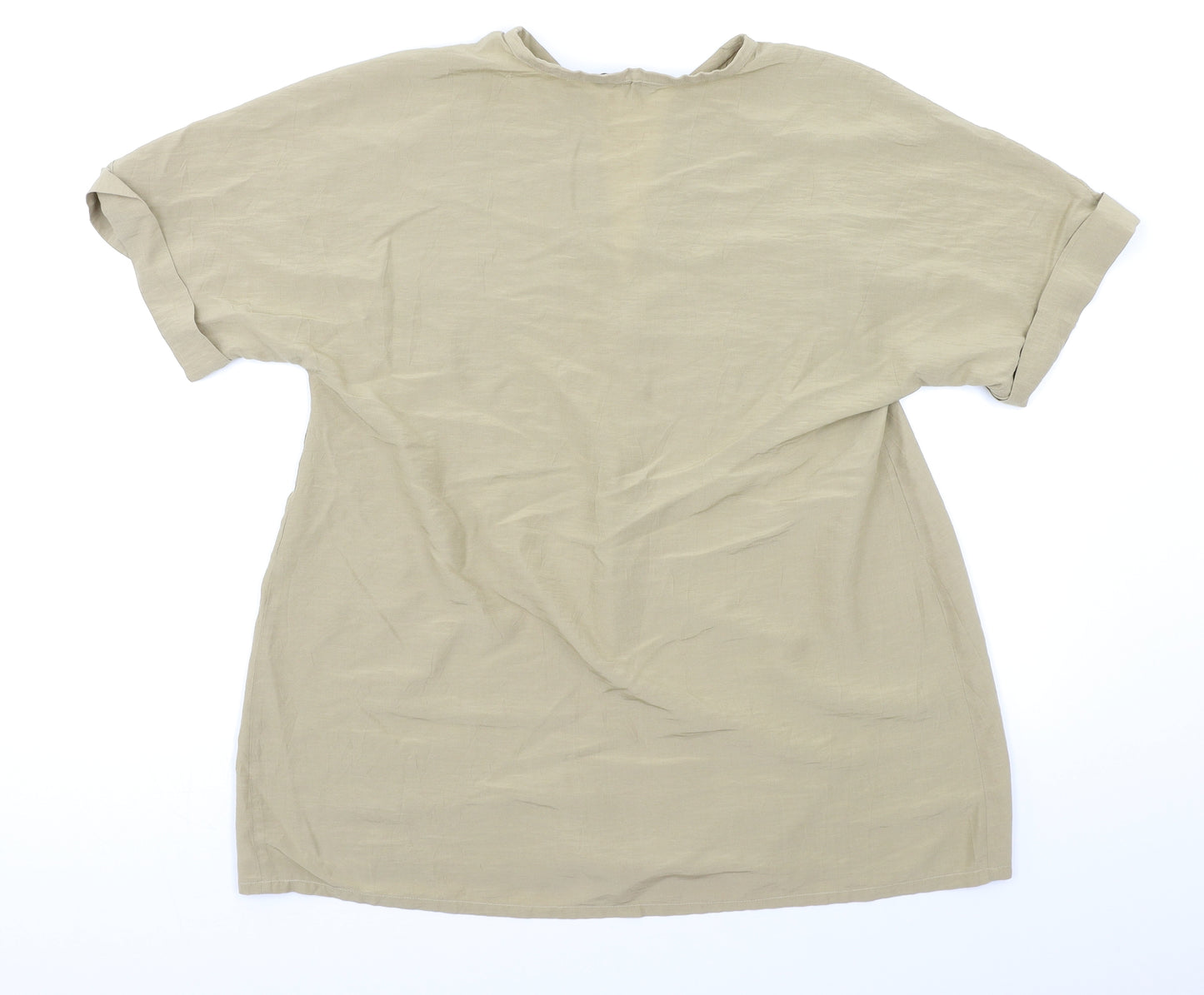 M&S Womens Beige   Basic Blouse Size 12