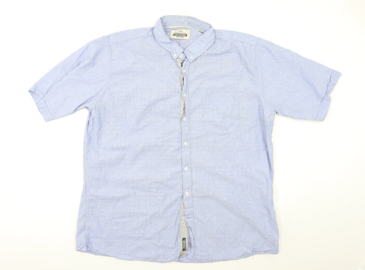 Jacomo Mens Blue    Button-Up Size XL