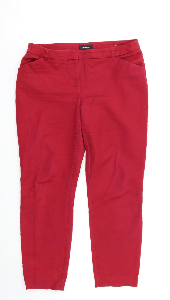 Reitzman Womens Red   Skinny Jeans Size 10 L24 in