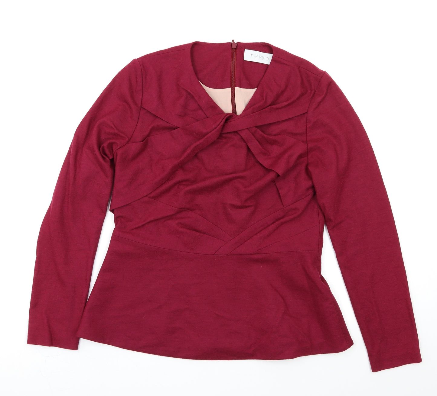 The Fold Womens Red   Basic Blouse Size 12