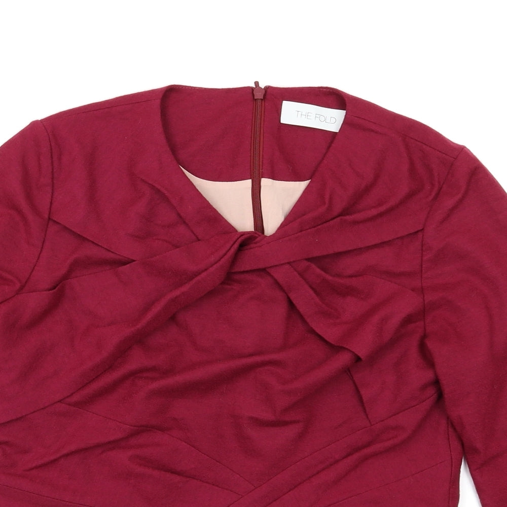 The Fold Womens Red   Basic Blouse Size 12
