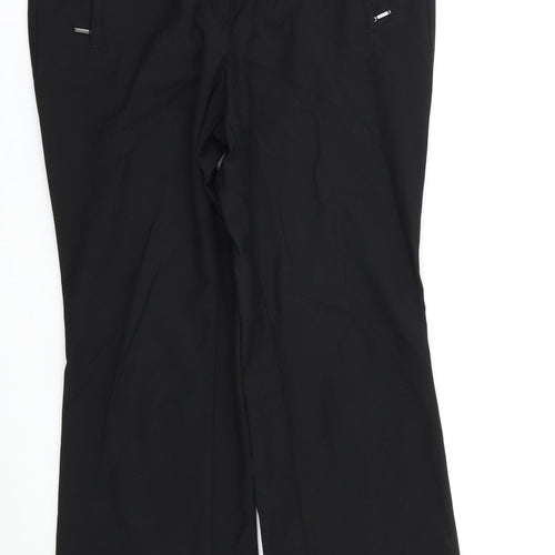 M&S Womens Black   Dress Pants Trousers Size 12 L28 in