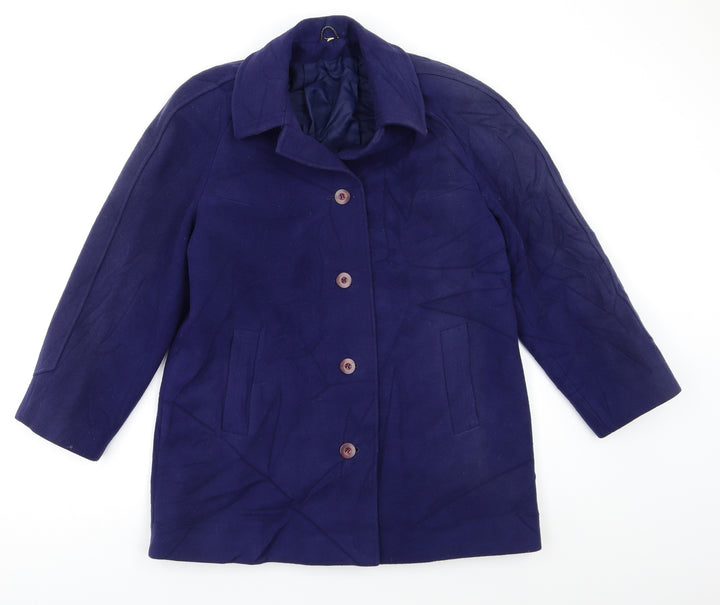 Preworn Womens Blue Pea Coat Coat Size M