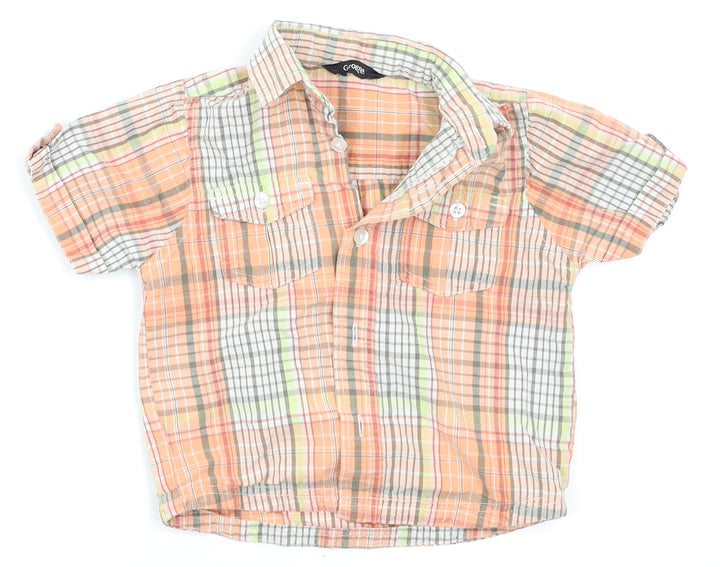 George Baby Multicoloured Check Basic Button-Up Size 12 Months