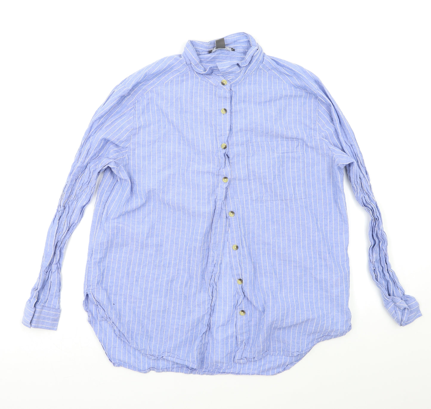 Primark Womens Blue Striped  Basic Blouse Size 16