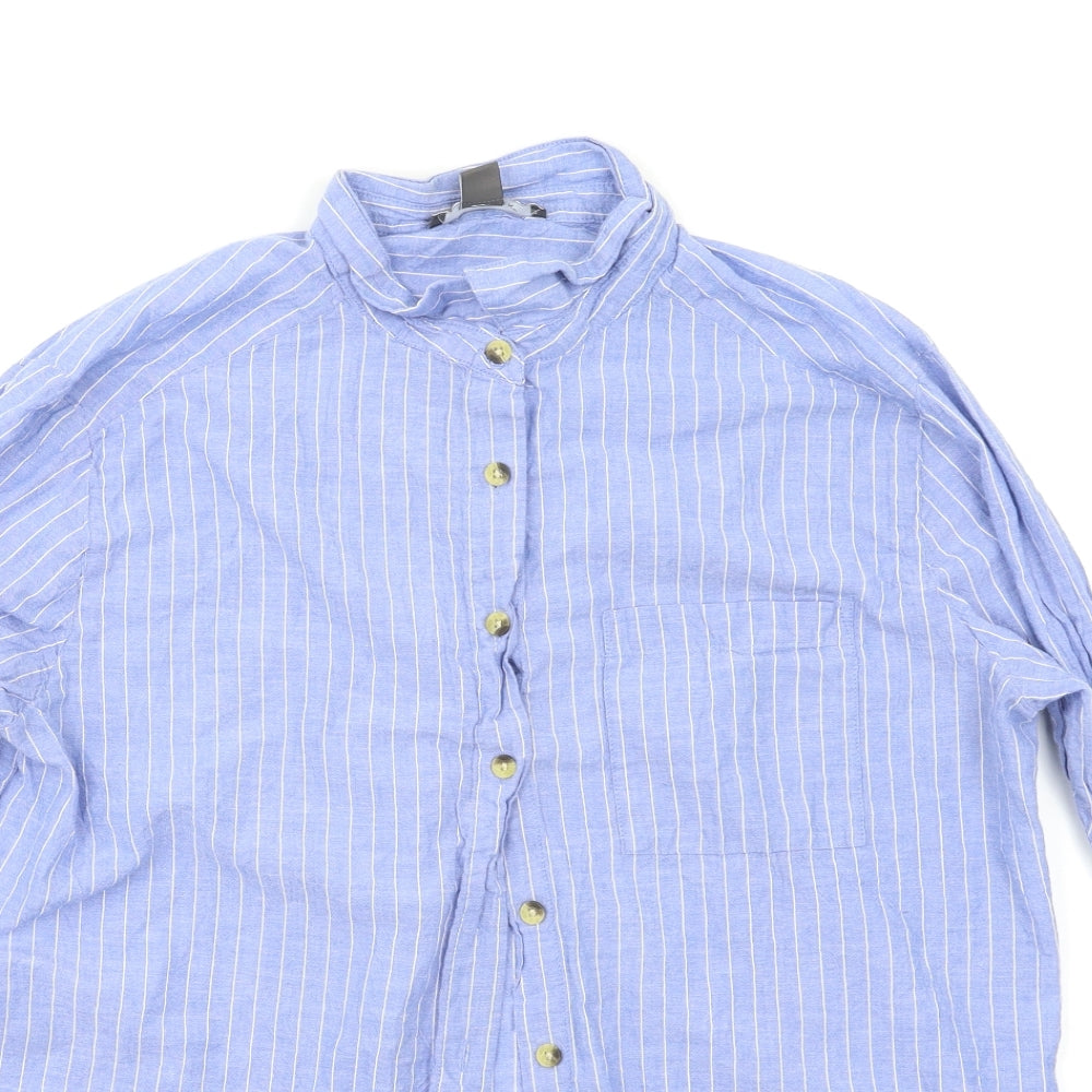 Primark Womens Blue Striped  Basic Blouse Size 16