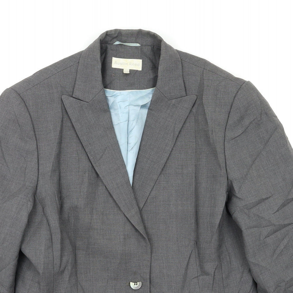 Austin Reed Womens Grey   Jacket Blazer Size 14