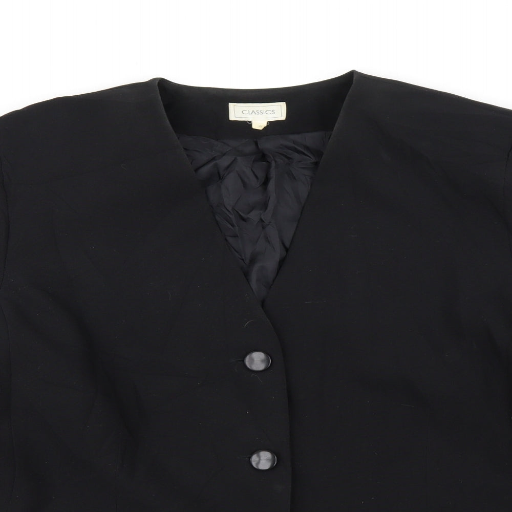 Classic Womens Black   Jacket Blazer Size 20