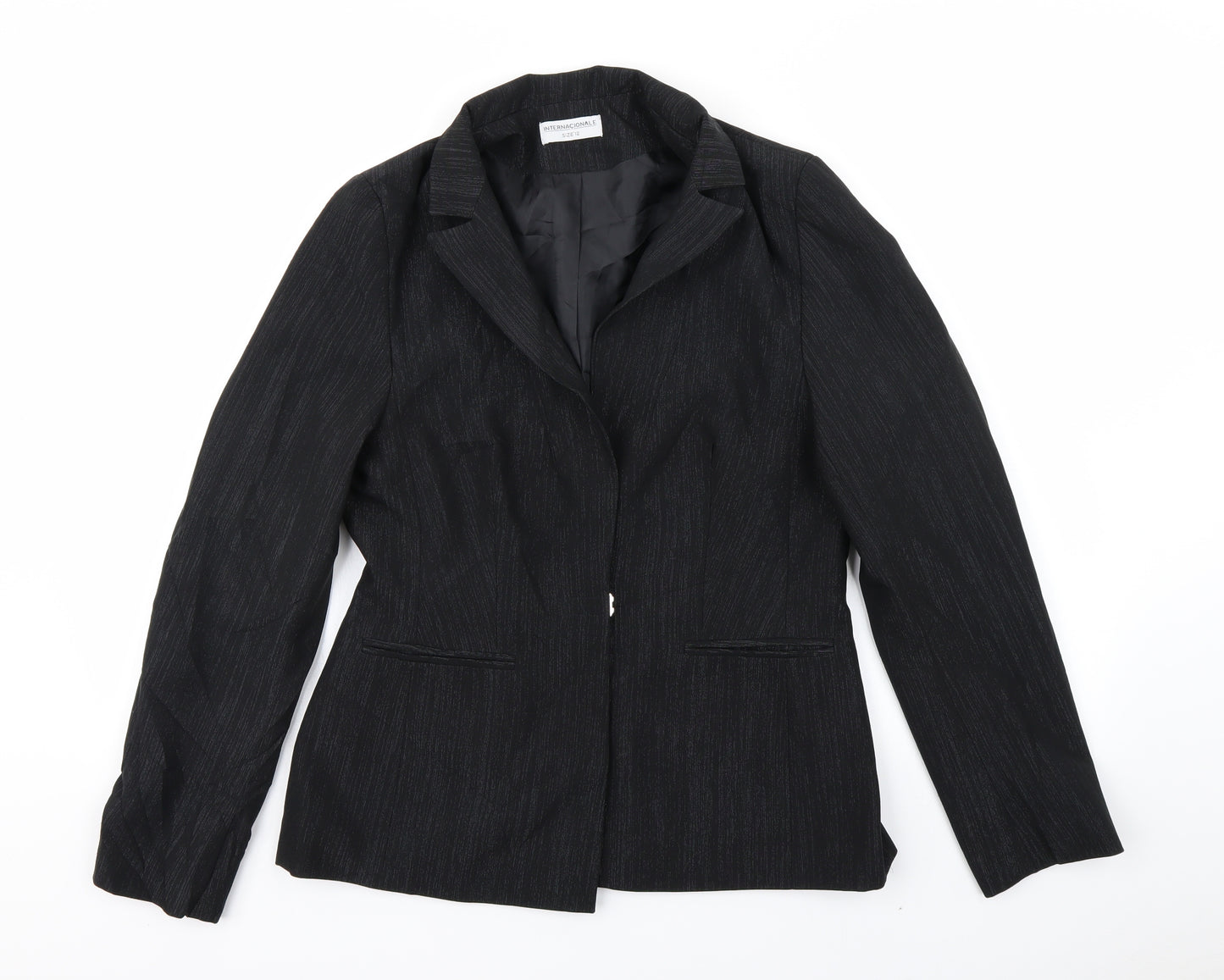 Internacionale Womens Black   Jacket Blazer Size 12