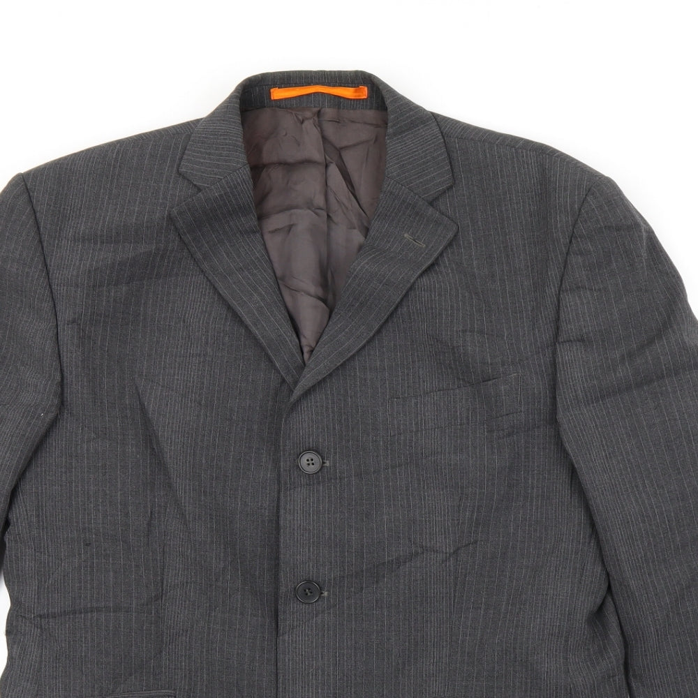 Karl Jackson Mens Green Striped  Jacket Blazer Size M