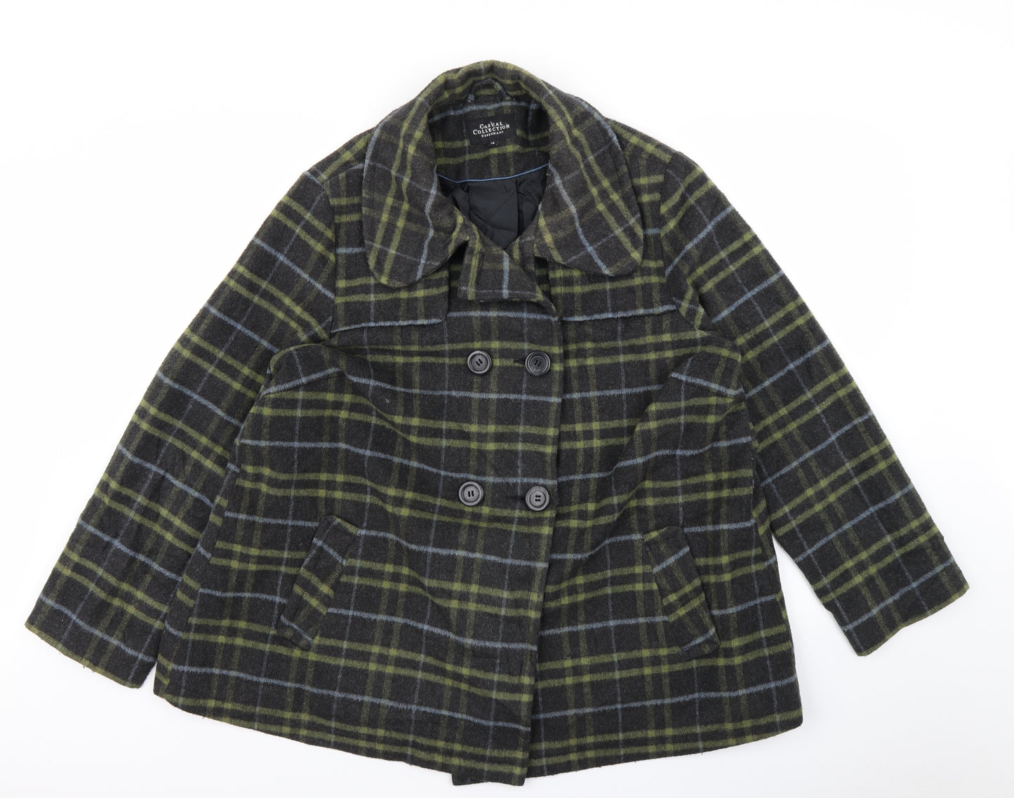 Debenhams Womens Grey Check  Trench Coat Coat Size 18