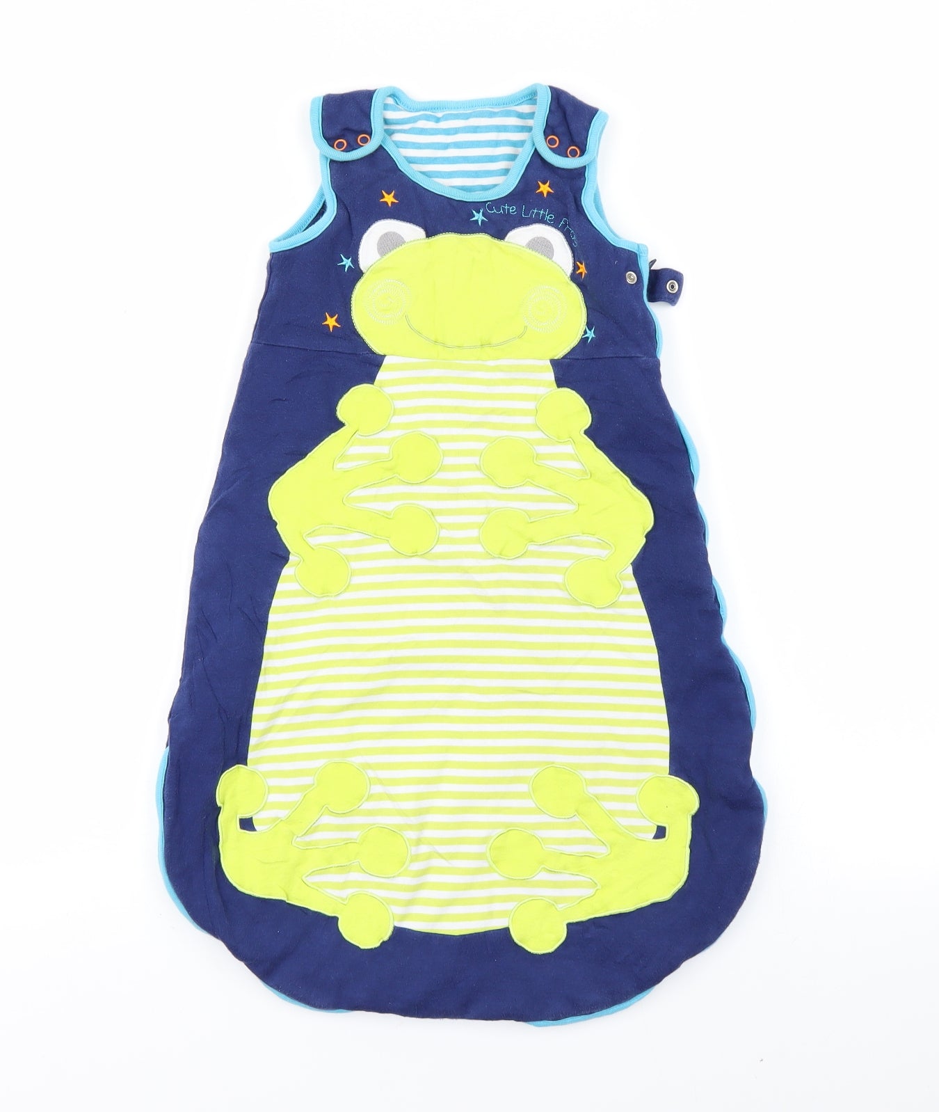 George Baby Blue Animal Print  Babygrow One-Piece Size 9-12 Months  - frog