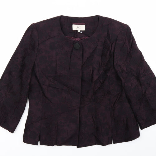 CCS Womens Purple Floral  Jacket  Size 12