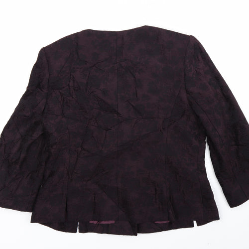 CCS Womens Purple Floral  Jacket  Size 12