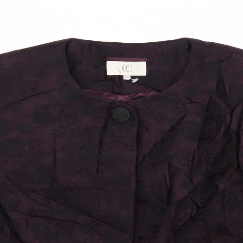 CCS Womens Purple Floral  Jacket  Size 12