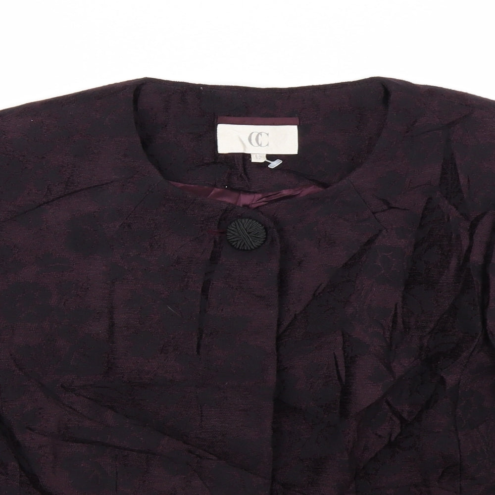 CCS Womens Purple Floral  Jacket  Size 12