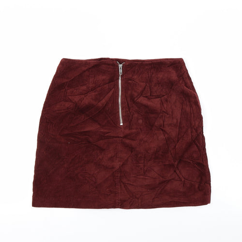 New Look Womens Purple   A-Line Skirt Size 8  - Back pockets