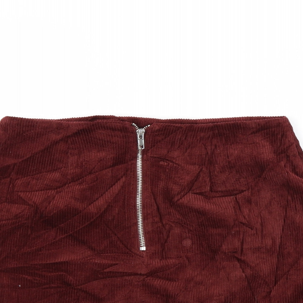 New Look Womens Purple   A-Line Skirt Size 8  - Back pockets