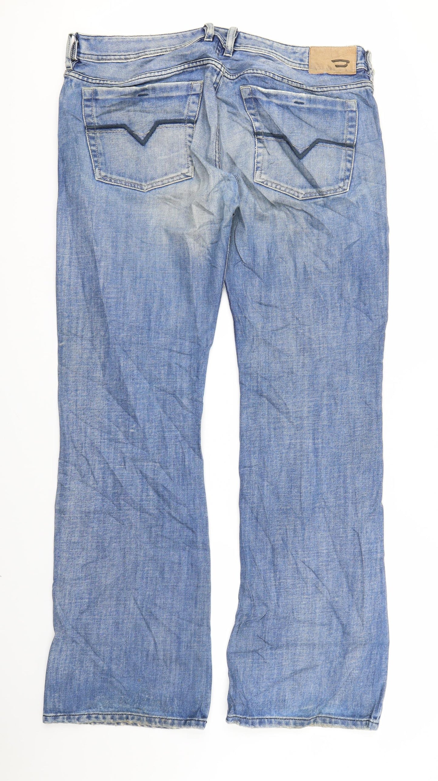 ZATHAN Mens Blue   Flared Jeans Size 36 L40 in