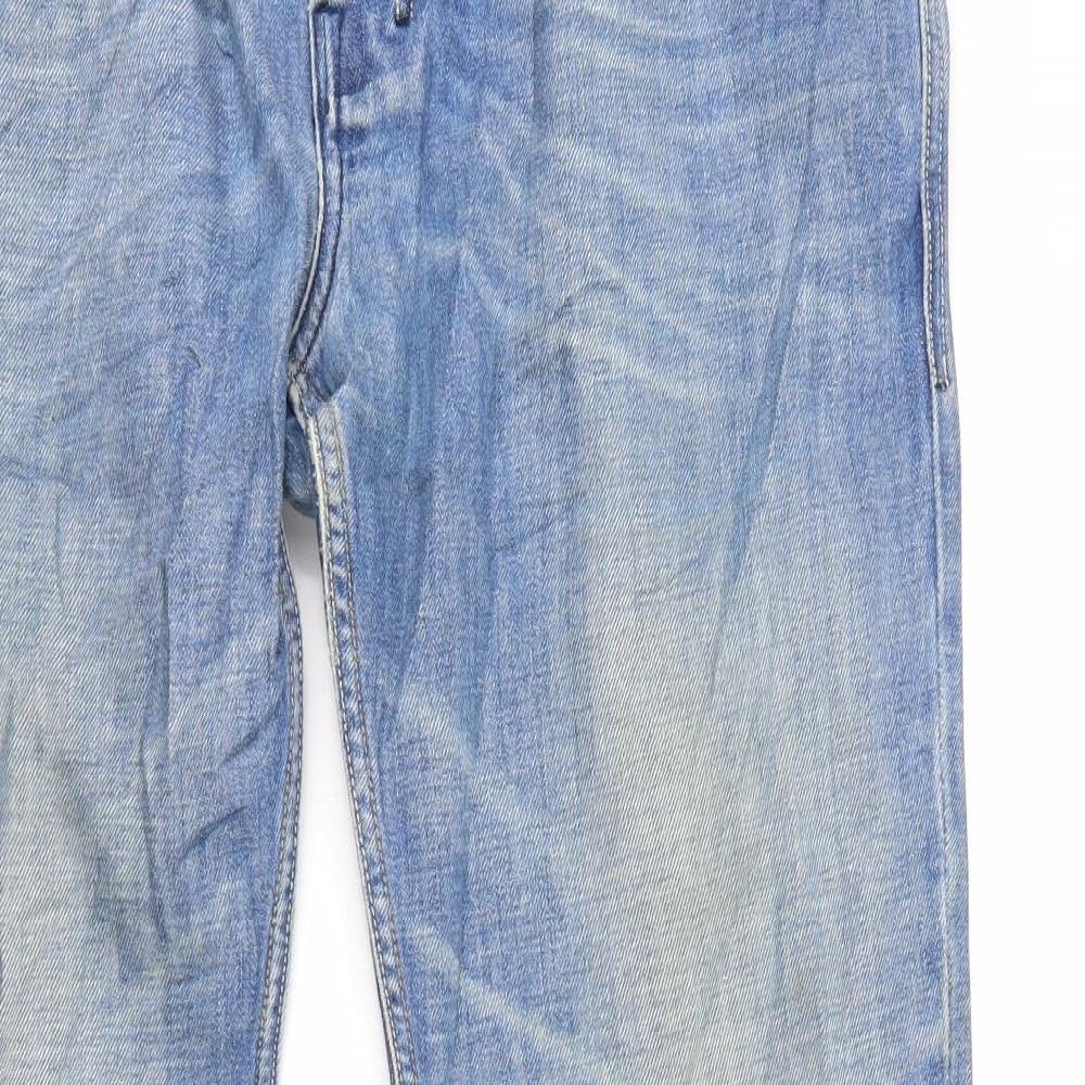 ZATHAN Mens Blue   Flared Jeans Size 36 L40 in