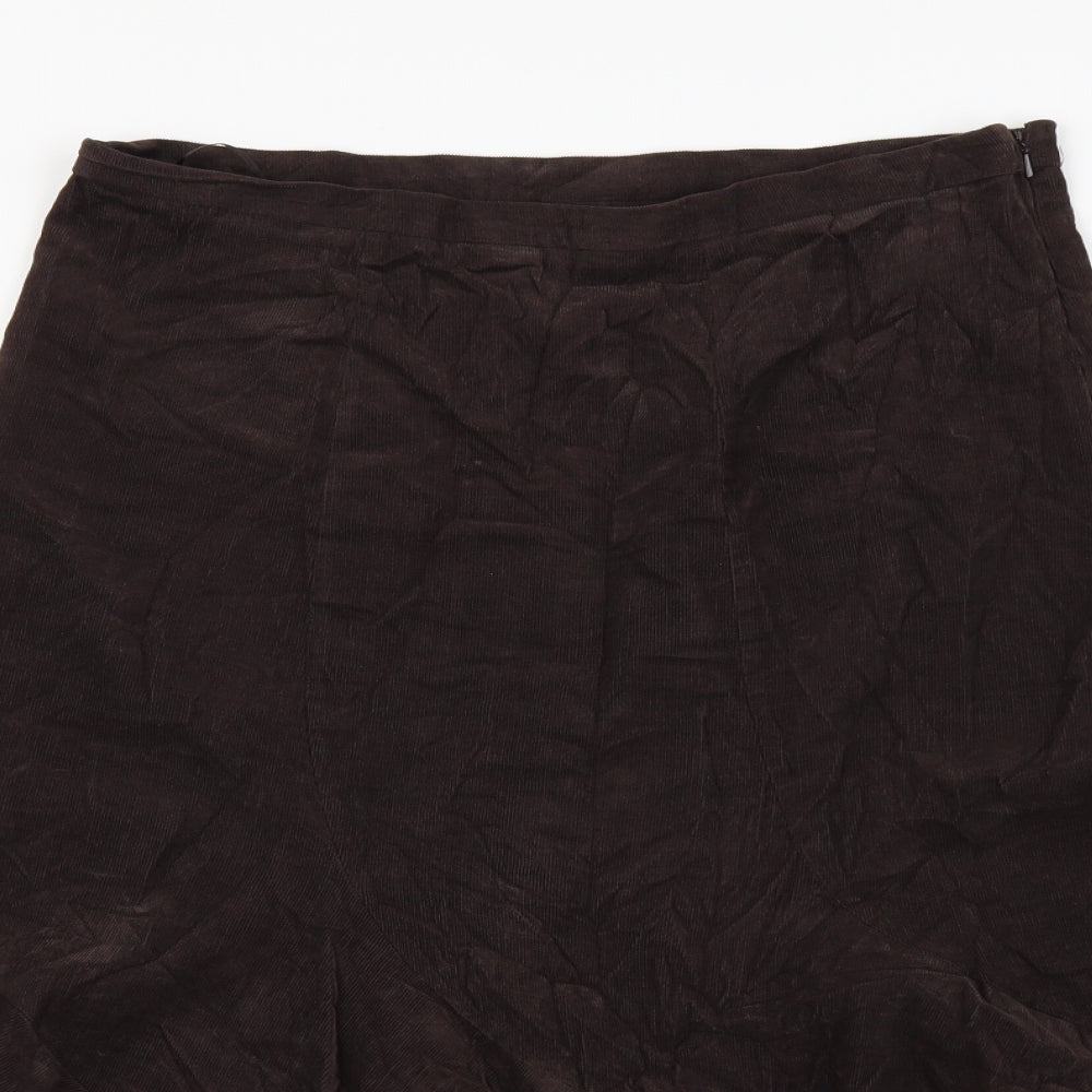 Wallis Womens Brown   Flare Skirt Size 12