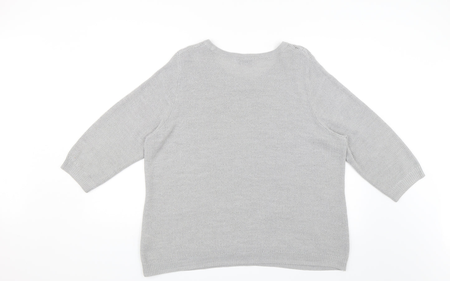 Per Una Womens Grey   Pullover Jumper Size 20