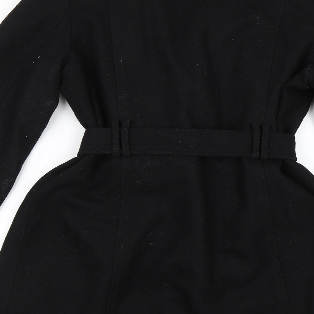 Oasis Womens Black   Overcoat Jacket Size 16