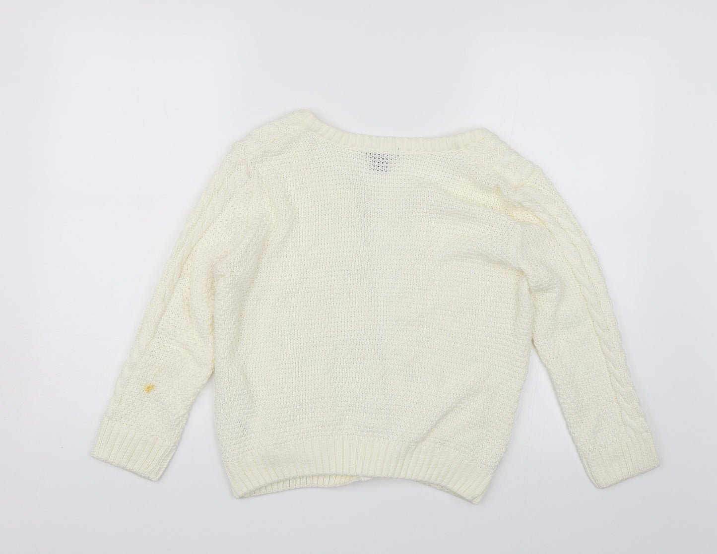 H&M Womens White   Cardigan Jumper Size S