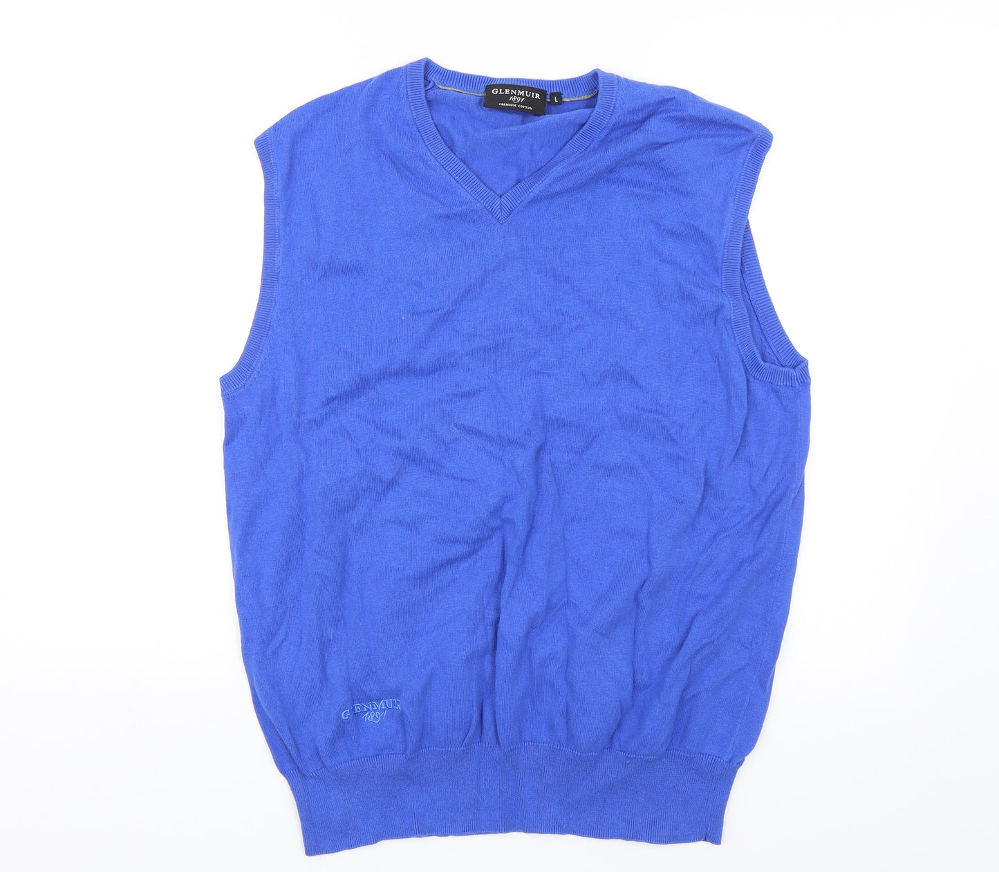 Glenmuir Mens Blue   Vest Jumper Size L