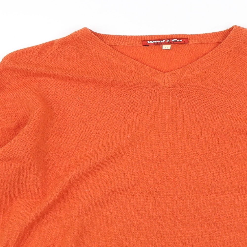 Wool & Co Womens Orange   Pullover Jumper Size M